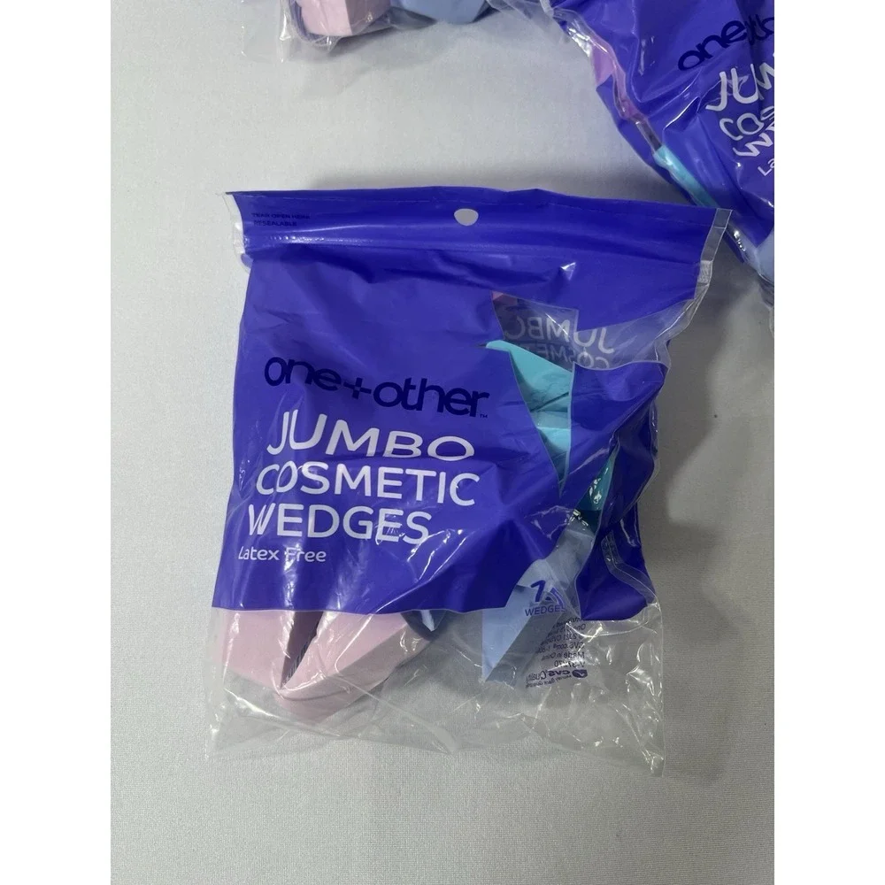 JUMBO COLORED COSMETIC WEDGES 15 COUNT LATEX FREE‎ [5 PACK] 75 Total Wedges
